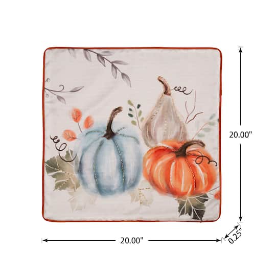 Glitzhome® Faux Burlap Pumpkin Pillow Cover